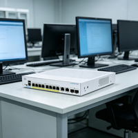 Perangkat Keras Switching Jaringan yang Tangguh Dengan Manajemen Lalu Lintas Cerdas Dan Kebisingan Operasi Rendah CBS350-8FP-2G Managed Switch