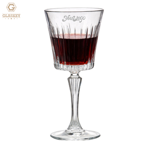 <span class=keywords><strong>Verre</strong></span> à vin vintage en cristal sans plomb à nervures, flûtes à champagne à long pied, verres à vin classiques à pied pour la dégustation - Product Image 5