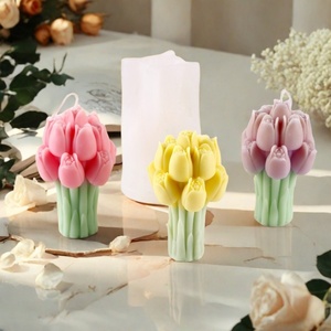 Moule en silicone en gros pour bougies en forme de tulipe, idéal pour la décoration intérieure et les bougies parfumées - Product Image 4