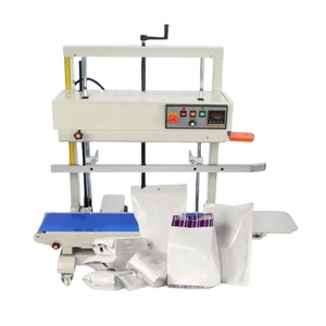Machine de scellage verticale automatique continue en acier inoxydable pour grandes pochettes, emballages alimentaires en film plastique et scellage de feuilles métalliques - Product Image 2