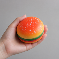 Jouet Squishy Burger 8cm, doux, à remontée lente, en forme de nourriture, anti-stress de bureau, nouveauté, vente en gros, 12 pièces/boîte
