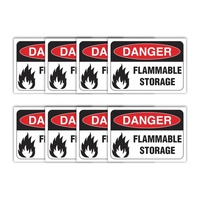 Autocollant d'avertissement ignifuge rectangulaire pré-imprimé personnalisé, directement de l'usine, étiquette de stockage inflammable