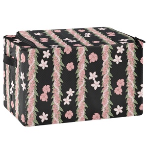 Collapsible Custom Print Hawaii Lei Floral Foldable Under-Bed Storage Baskets Organiser Storage <b>Boxes</b> for <b>Clothes</b> Toy - Product Image 2