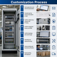 Gabinete de Control PLC OEM Personalizado con Comunicación Remota HMI IO y Programación para Integración de Equipos Industriales 24VDC 380V
