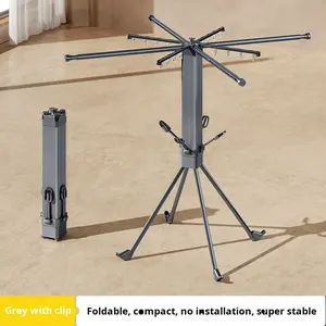 Floor-standing <strong>Mini</strong> Cube Little Octopus No Installation Required Open Use Carbon Steel Folding Clothes Rack - Product Image 4