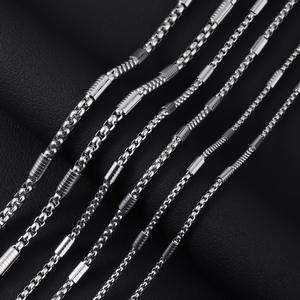 XIXI collana in acciaio inossidabile da uomo con borsa quadrata con tubo di perle a catena da donna maglione con elemento a catena bracciale - Product Image 3