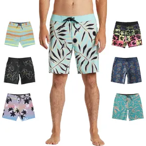 Custom Logo Men Printed Pants Summer Pure Color Beach Shorts Wholesale Loose Mens Swim Trunks With Pocket
