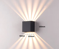 JACKSUN Applique murale d'extérieur minimaliste LED pour couloir de jardin allée carrée étanche pour hôtels villas éclairage extérieur