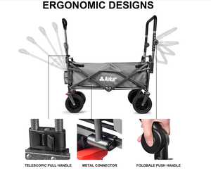 Có thể điều chỉnh vườn ráp khung thép xe đẩy toa xe giỏ hàng với bánh xe - Product Image 3