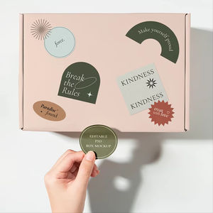 500 autocollants personnalisés écologiques imperméables avec estampage doré, étiquettes personnalisées avec logo, emballage pour mariage, anniversaire, baptême, découpe à la forme, impression - Product Image 3