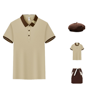 Uniformes de trabajo para personal de servicio de alimentos-Uniformes para empleados de cafetería y panadería con impresión de logotipo personalizado Juego de tres piezas - Product Image 3