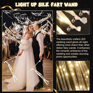 Varitas de Hadas de Seda con Campanas LED y 3 Modos de Iluminación de Colores para Bodas, Año Nuevo y Acción de Gracias - Product Image 5