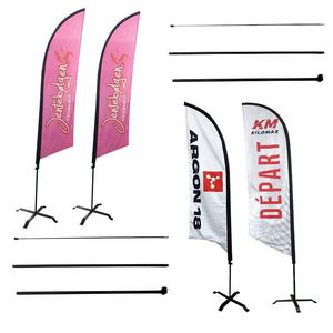 Outdoor Display 3.4 M Aluminum Pole and Fiberglass <b>Mixed</b> Telescopic Beach Flag Pole for 240*60 CM Knife Beach Flag - Product Image 2