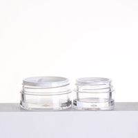 Pot en PETG transparent pour poudre cosmétique, 5g, 10g, 15g, 20g, 30g, 50g, 60g, 70g, 80g, 100g, 150g, 200g, 250g, pour poudre pour le visage