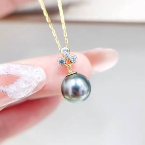 จี้สร้อยคอแฟชั่น DIY 31385 พร้อมลูกปัดกลมขนาด 9-13 มม. เงินแท้ S925 และอุปกรณ์ตกแต่งมุก ฐานเปล่า - Product Image 1