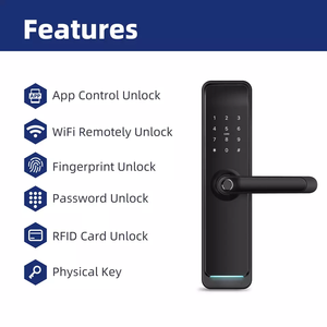 Liliwise Electronic Ttlock Alexa App Biometric Keypad <strong>Smart</strong> Digital Home Tuya <strong>Fingerprint</strong> Handle Code Password Wifi Door <strong>Lock</strong> - Product Image 2