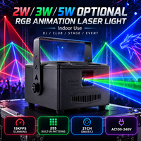 Laser d'animation RGB 2W 3W 5W 15Kpps DMX512, activé par le son, pour DJ, club, scène, avec 255 motifs intégrés, mariage, IP65