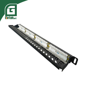 Gcabling Panneau de brassage vierge mural 1U <span class=keywords><strong>Cat</strong></span> <span class=keywords><strong>7</strong></span> Cat6a SFTP non équipé, 12 ou 24 ports, avec Keystone intégré 8 ports - Product Image 2