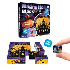 Bloques de construcción magnéticos para niños, juego educativo Montessori, para Halloween - Product Image 1