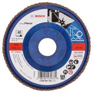 BOSCH - 2608607342 Disque à lamelles X571 ''Meilleur pour le métal'', droit-EAN 3165140270809 ABRASIVES - Product Image 1