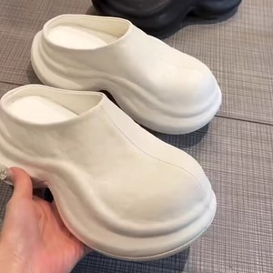 2026 Trendy Platform Slippers for Women Outdoor Anti-<b>Slip</b> Deodorant Sandals Casual Closed-Toe <b>Half</b> Shoes - Product Image 2