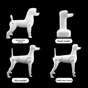 Modèle de tête de chien Teddy/<span class=keywords><strong>Labrador</strong></span>/Poodle pour la pratique du toilettage des animaux de compagnie, avec fausse fourrure en fibre et structure squelettique - Product Image 1