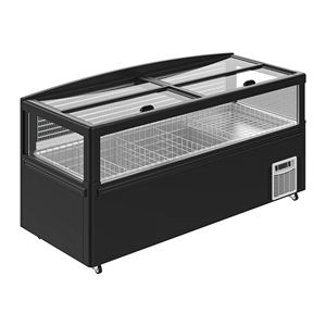 Kết hợp thương mại Tủ đảo công suất lớn Tủ đông ngang toàn cảnh công nghệ không có sương giá thiết bị làm lạnh - Product Image 1