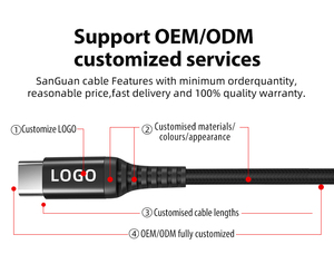 Stock d'usine <span class=keywords><strong>solide</strong></span> USB Type C PD60W 3A câble de données de Charge rapide 1m 2m 3m pour Android <span class=keywords><strong>iPhone</strong></span> câble Laser Logo - Product Image 2