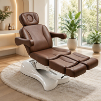 Fauteuil de podologie moderne à jambes séparées réglables, table médicale électrique à 2 moteurs avec éponge haute densité et cuir PU souple