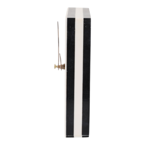 Orologio da Tavolo Quadrato in Resina, Design Geometrico Bianco e Nero, Piccolo Orologio da Scrivania per Casa, Ufficio e Studio - Product Image 4