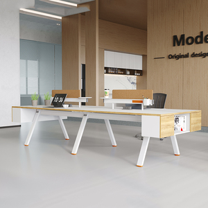 XW011B Design moderne poste de travail informatique modulaire pour 4 personnes mobilier commercial bureau pour le personnel - Product Image 5