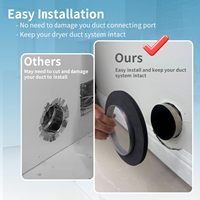 Raccord magnétique pour conduit de sécheuse, auto-connectant et auto-alignant, connecteur de ventilation de 4 pouces, support de tuyau à joint hermétique, centre 0-12 pouces