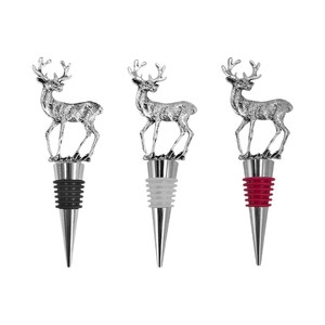 Christmas Wine Stopper Zinc Alloy Bottle Simple Style Metal Wine Stoppers For Holiday Decor - Product Image 2
