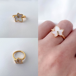 Anillos de moda de cobre chapado en oro de 18 quilates de estilo moderno - Product Image 4