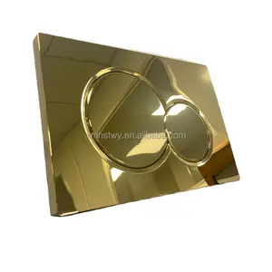 Attuatore a parete F5090 piastra di scarico pulsante in oro brillante per cisterna nascosta appesa a parete può adattarsi a HST WDI geberite Sigma