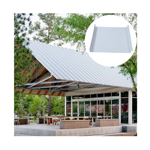 Màu trắng kim loại ngói Dọc Đường may mái nhà tấm màu thép vật liệu với ẩn Fastener cho cấu trúc bằng gỗ không thấm nước mái nhà - Product Image 1
