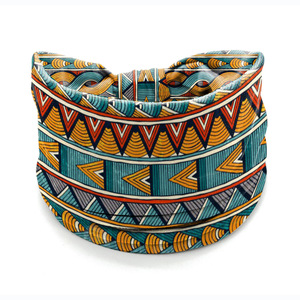 Bandeau élastique large bohème, foulard de yoga imprimé ethnique africain, accessoires de cheveux sportifs tendance pour femmes, vente en gros - Product Image 3