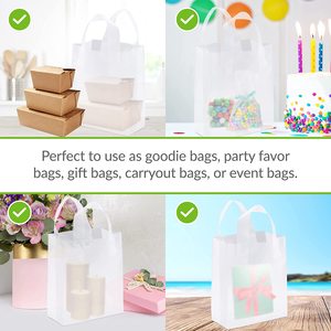 Bán Buôn Quà Tặng Mua Sắm Chắc Chắn Túi Pp Trong Suốt Đáy Vuông Cầm Tay Màu Trắng Mờ Chống Nước Đóng Gói Hàng Hóa - Product Image 6