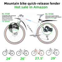 Ensemble de garde-boue pour vélo RBRL, 24-29 pouces, garde-boue pour VTT contre les éclaboussures d'eau, facile à installer