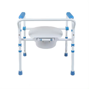 Kursi mandi Commode lipat aluminium dengan Bedpan, perawatan rumah atau perawatan kesehatan kursi Toilet kursi commode orang tua anak-anak cacat - Product Image 4