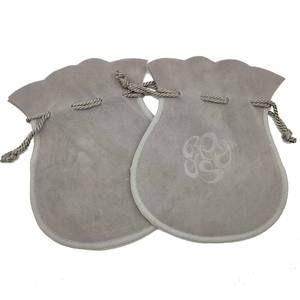 Bolsa de Regalo de Joyería de Gamuza Gris con Forma de Calabaza para Collar o Pulsera, Venta al Por Mayor - Product Image 4