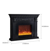 Cheminée électrique en marbre blanc de style européen avec simulation de flamme LED, chauffage décoratif d'intérieur autoportant