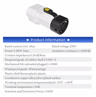 Adaptateur V2D V2L Premium pour véhicule électrique avec adaptateur de charge femelle de type 2, adaptateur Schuko EU pour MG Citroën