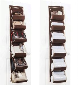 2026 Home Organization <b>Hook</b> Hanger 6 Pocket Big Bags Storage Folding Hanging Purse Handbag Organizer Storage - Product Image 3