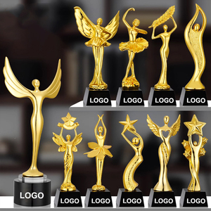 Trofeos y Premios de Baile Personalizados al por Mayor con Logotipo, Base de Resina Acrílica Dorada de Lujo - Product Image 3