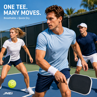 T-shirt JNEI GETU-TEX Cool Tech pour homme, 150 g/m², séchage rapide, anti-UV, jersey lisse, décontracté, pour les trajets quotidiens, OEM