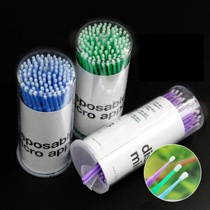 메이크업 청소 면봉 라운드 팁 스틱 눈썹 속눈썹 마이크로 브러시 마이크로 블레이드 Pmu 공급 적용 도구 - Product Image 1