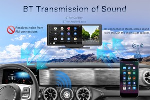 Apple Carplay Màn hình <span class=keywords><strong>7</strong></span> "<span class=keywords><strong>HD</strong></span> xách tay Car Stereo Màn hình cảm ứng với không dây Android tự động, sao lưu máy ảnh, âm thanh xe hơi receivers - Product Image 3