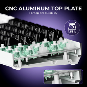 XVX HE68 Pro Teclado mecánico <span class=keywords><strong>Whiteline</strong></span>/Blackline RGB retroiluminado Disparador rápido 65% Efecto Hall Gateron Magnético Jade Pro - Product Image 4