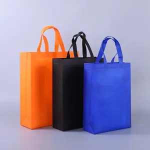 حقيبة حمل توتي صديقة للبيئة مخصصة بشعار مطبوع قابلة لإعادة الاستخدام واسعة للغاية من القماش غير المنسوج حقائب تسوق البقالة